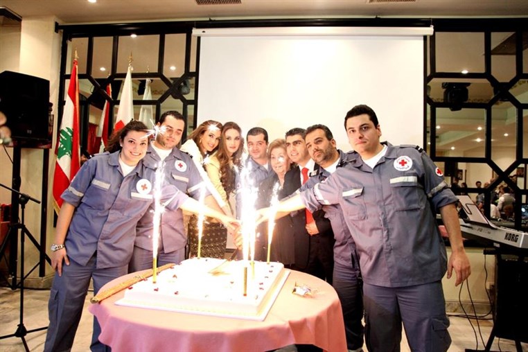 Rina Chibany with Lebanese Red Cross